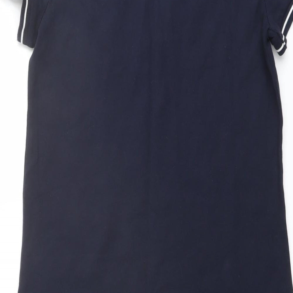 Tommy Hilfiger Womens Blue Cotton A-Line Size S Collared Pullover