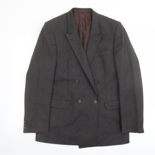 Fariani Mens Brown Polyester Jacket Suit Jacket Size 40 Regular