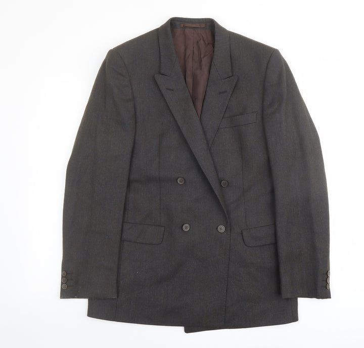 Fariani Mens Brown Polyester Jacket Suit Jacket Size 40 Regular