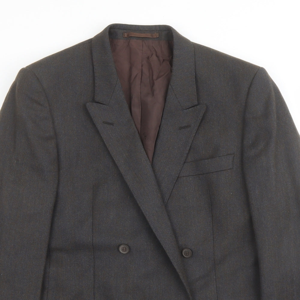 Fariani Mens Brown Polyester Jacket Suit Jacket Size 40 Regular