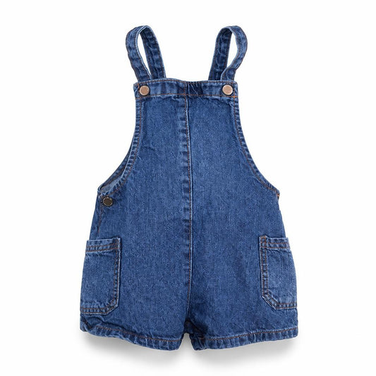 NEXT Girls Blue Cotton Playsuit One-Piece Size 2 Years Button