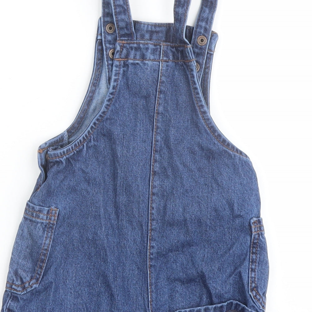 NEXT Girls Blue Cotton Playsuit One-Piece Size 2 Years Button