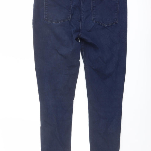 M&Co Womens Blue Cotton Jegging Jeans Size 12 L29 in Regular