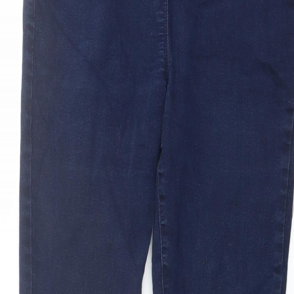 M&Co Womens Blue Cotton Jegging Jeans Size 12 L29 in Regular