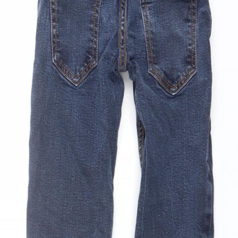 TU Boys Blue Cotton Straight Jeans Size 4 Years Regular Button