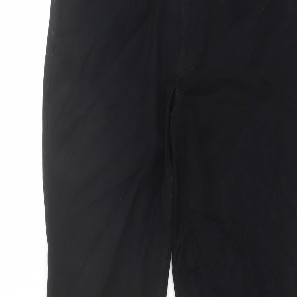 Jigsaw Womens Black Cotton Straight Jeans Size 10 L31 in Regular Button
