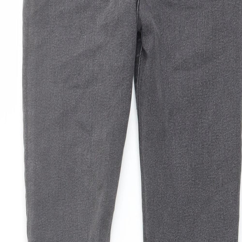 Denim & Co. Girls Grey Cotton Skinny Jeans Size 10-11 Years Regular Pullover