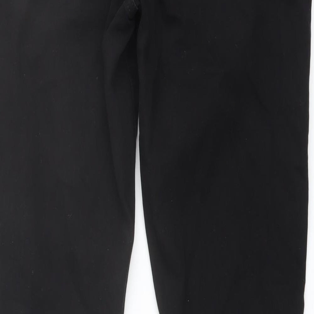 Denim & Co. Womens Black Cotton Straight Jeans Size 18 L26 in Regular Button