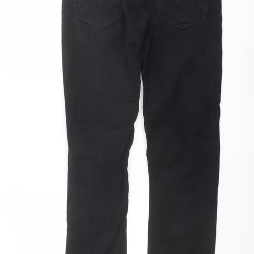 Levi's Mens Black Cotton Straight Jeans Size 32 in L32 in Regular Button