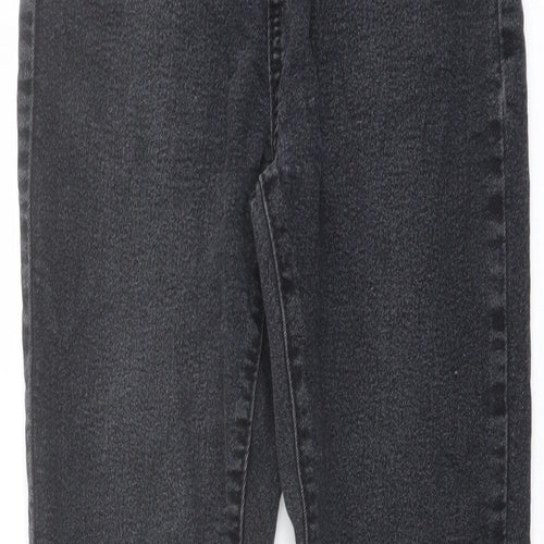 Boohoo Womens Grey Cotton Skinny Jeans Size 8 L27 in Regular Button