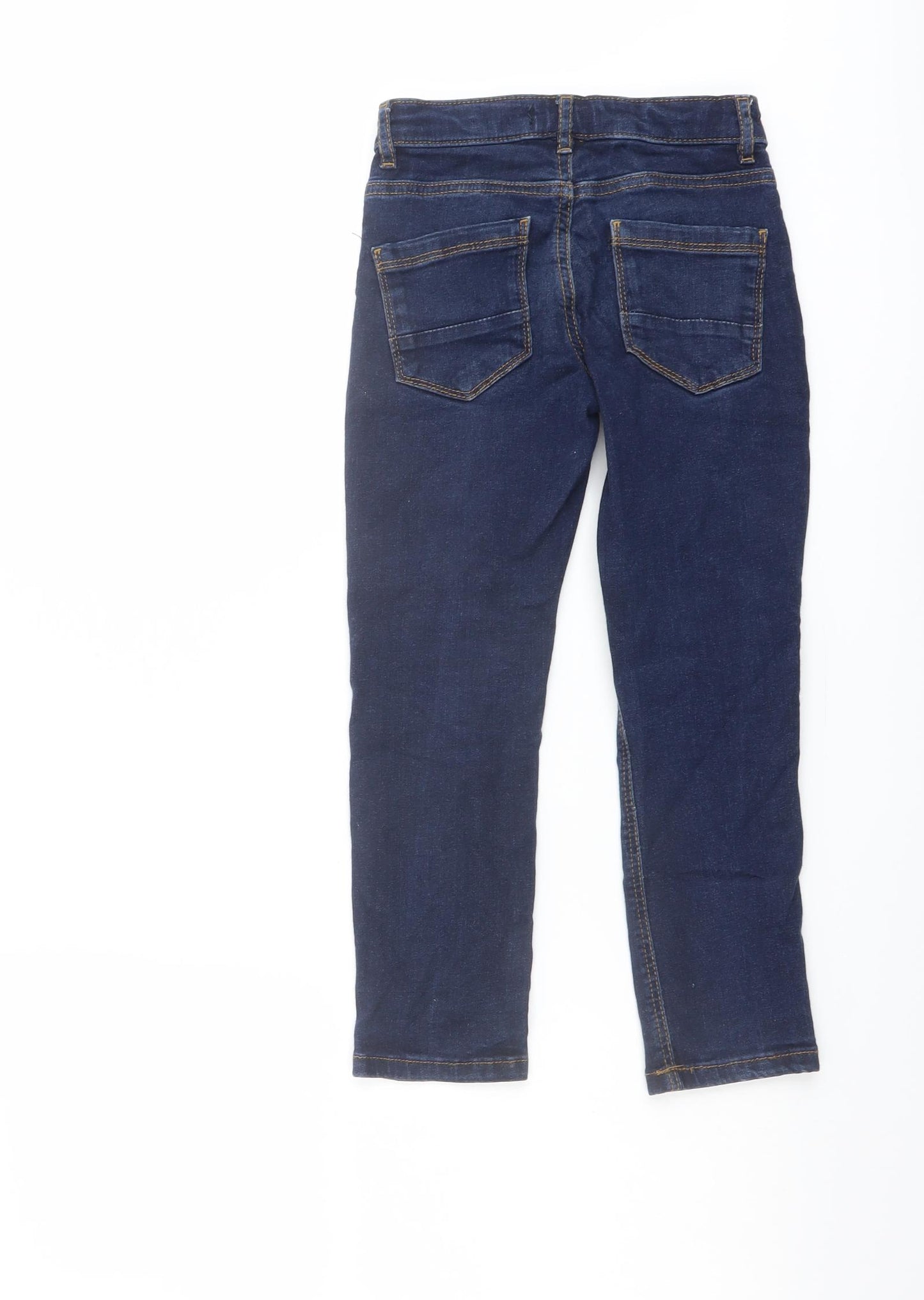 NEXT Boys Blue Cotton Straight Jeans Size 7 Years Regular Button