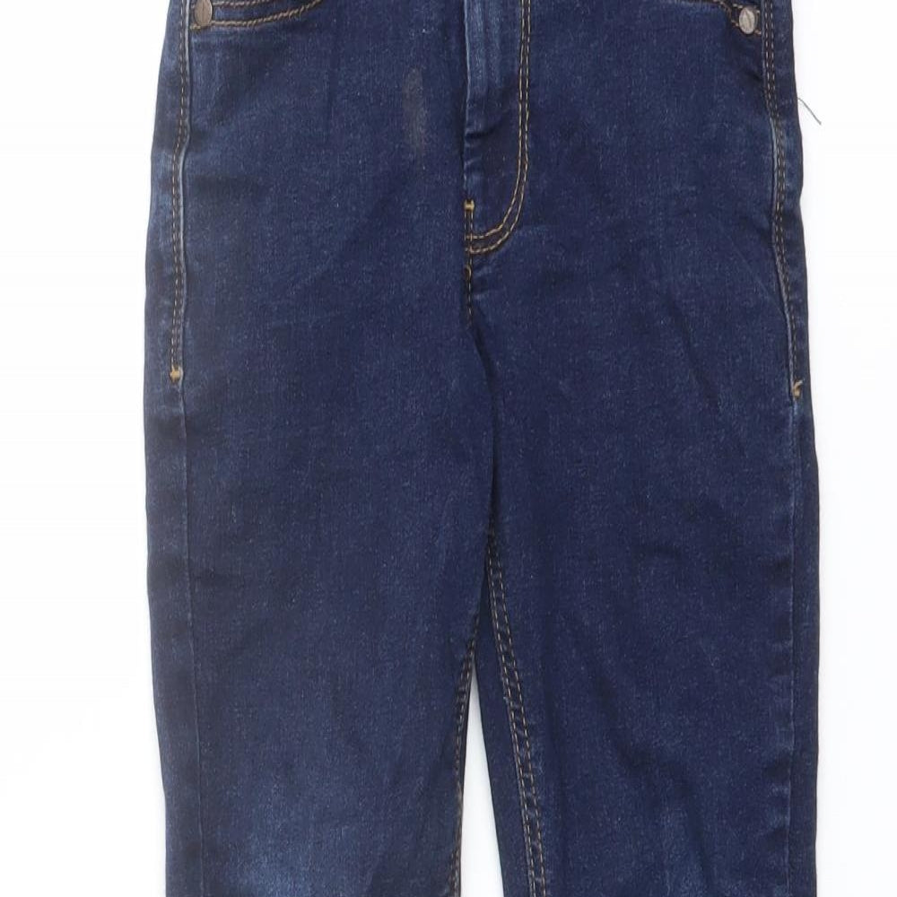 NEXT Boys Blue Cotton Straight Jeans Size 7 Years Regular Button