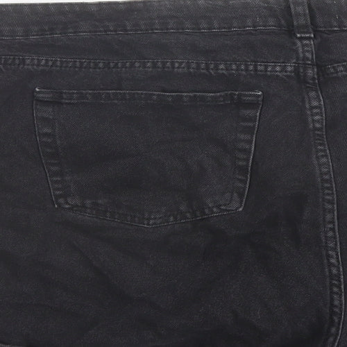 Denim & Co. Womens Grey Cotton Hot Pants Shorts Size 20 L3 in Regular Button