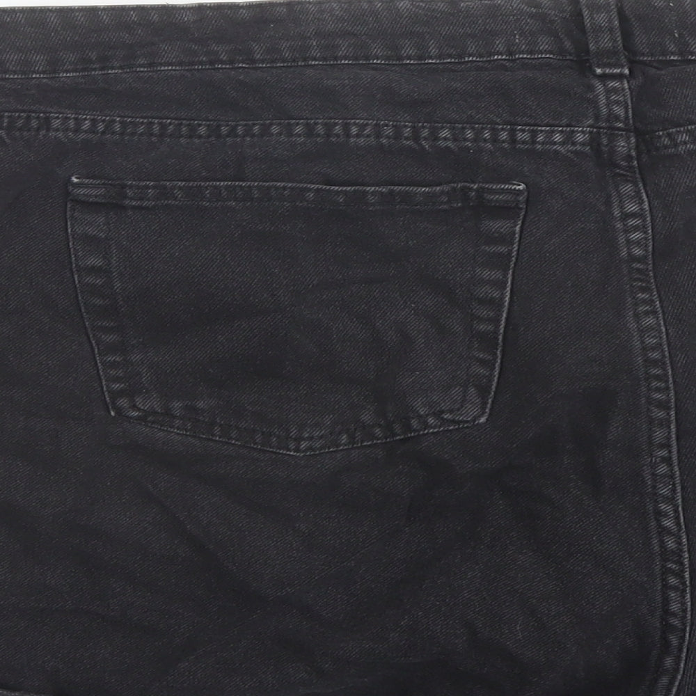 Denim & Co. Womens Grey Cotton Hot Pants Shorts Size 20 L3 in Regular Button