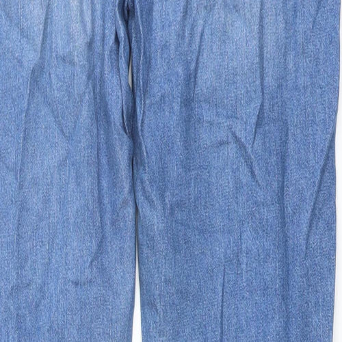 Superdry Womens Blue Cotton Boyfriend Jeans Size 26 in L30 in Regular Button