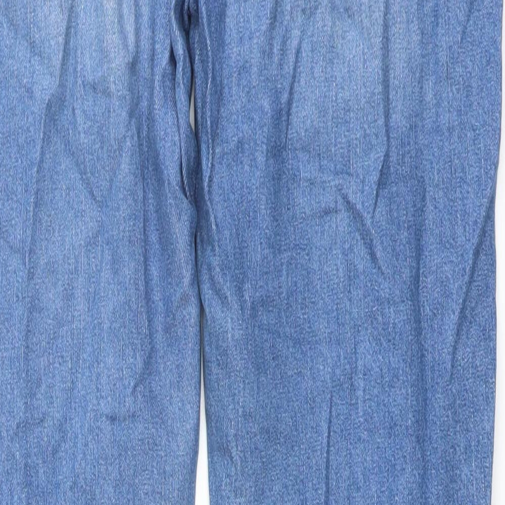 Superdry Womens Blue Cotton Boyfriend Jeans Size 26 in L30 in Regular Button