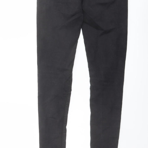Marks and Spencer Boys Black Cotton Skinny Jeans Size 14-15 Years Regular Button