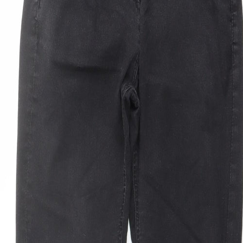 Marks and Spencer Boys Black Cotton Skinny Jeans Size 14-15 Years Regular Button