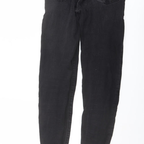True Religion Womens Grey Cotton Skinny Jeans Size 30 in L28 in Regular Button