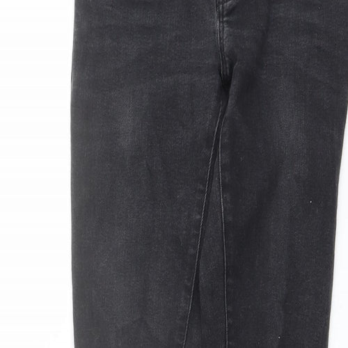 Zara Womens Grey Cotton Skinny Jeans Size 6 L28 in Regular Button