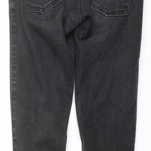 Zara Womens Grey Cotton Skinny Jeans Size 6 L28 in Regular Button