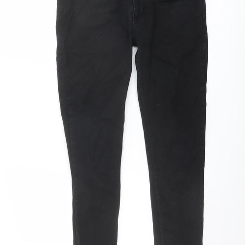 Denim & Co. Mens Black Cotton Straight Jeans Size 32 in L30 in Regular Button