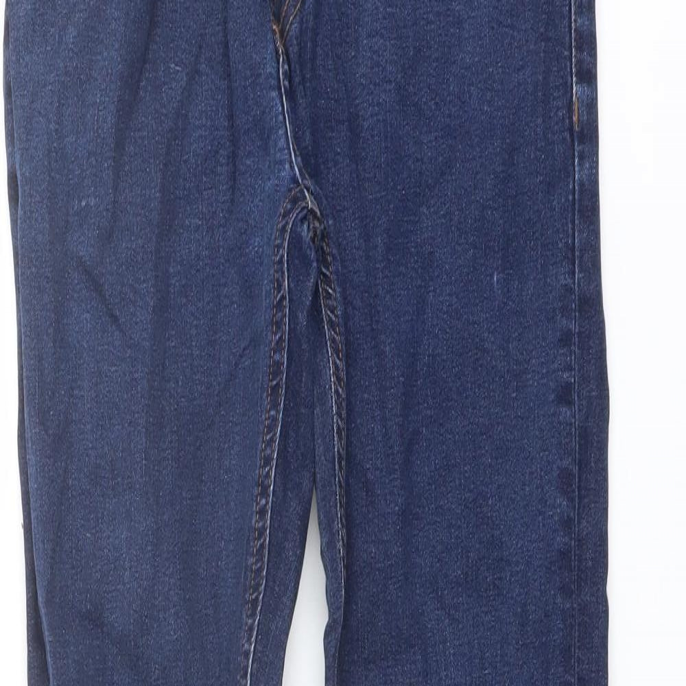 NEXT Mens Blue Cotton Skinny Jeans Size 32 in L31 in Regular Button