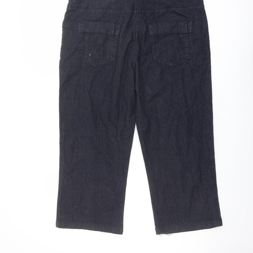Platform Womens Blue Cotton Straight Jeans Size 16 L21 in Regular Button