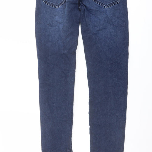 NEXT Mens Blue Cotton Skinny Jeans Size 27 in L33 in Regular Button