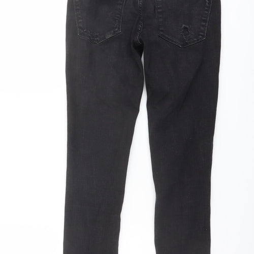 Zara Womens Grey Cotton Skinny Jeans Size 8 L28 in Regular Button
