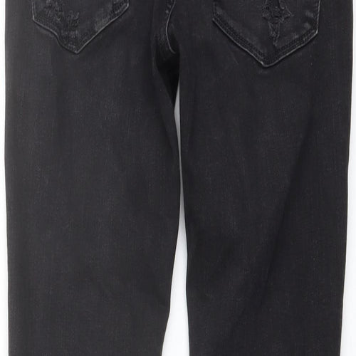 Zara Womens Grey Cotton Skinny Jeans Size 8 L28 in Regular Button