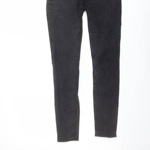 Zara Womens Grey Cotton Skinny Jeans Size 6 L27 in Regular Button