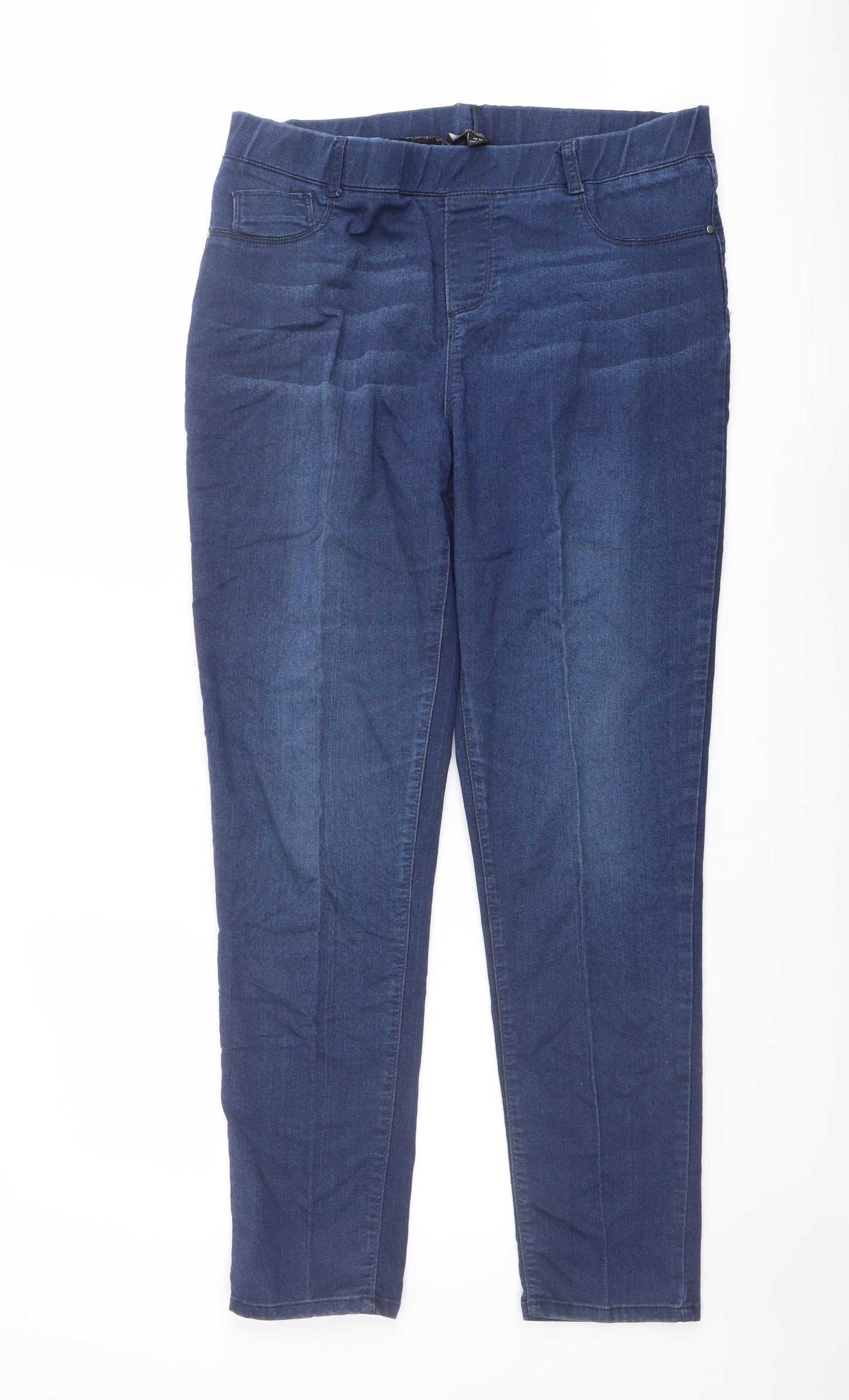 Select Womens Blue Cotton Jegging Jeans Size 16 L30 in Regular
