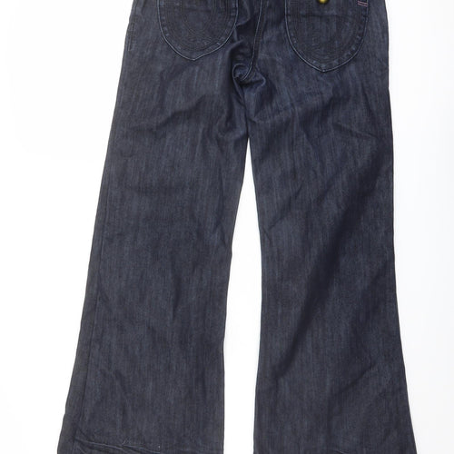 River Island Womens Blue Cotton Bootcut Jeans Size 10 L31 in Regular Button