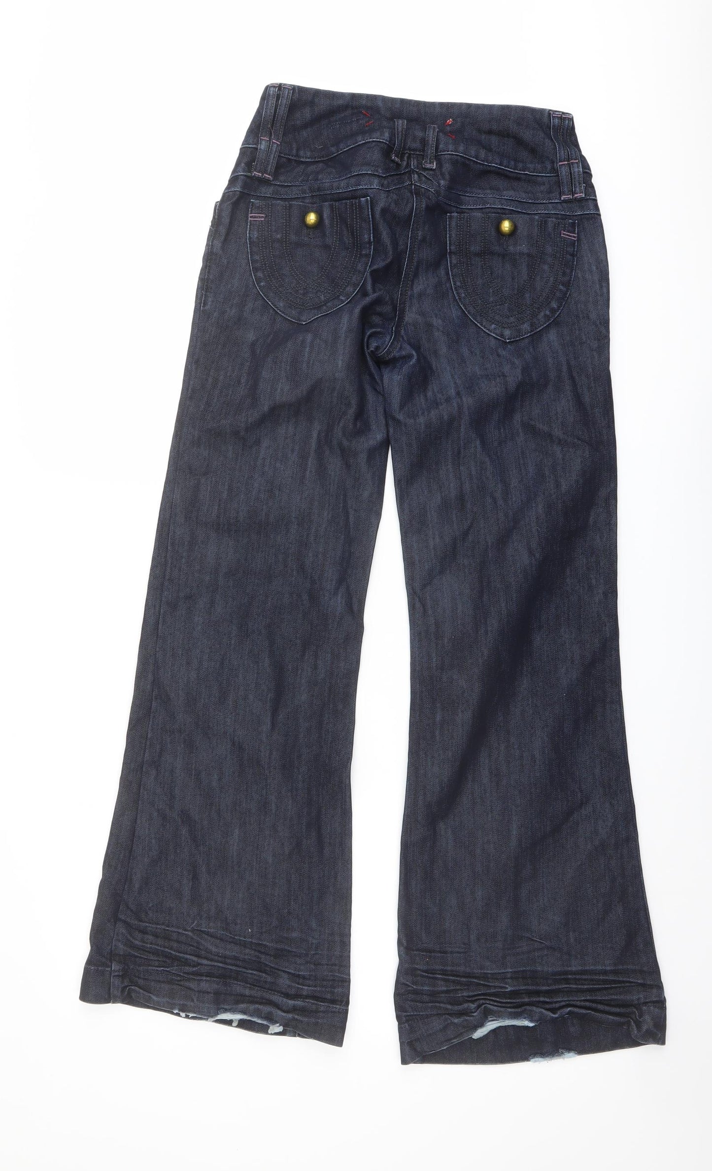 River Island Womens Blue Cotton Bootcut Jeans Size 10 L31 in Regular Button