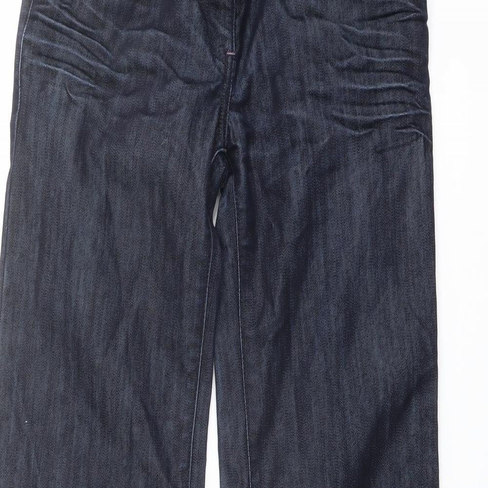 River Island Womens Blue Cotton Bootcut Jeans Size 10 L31 in Regular Button