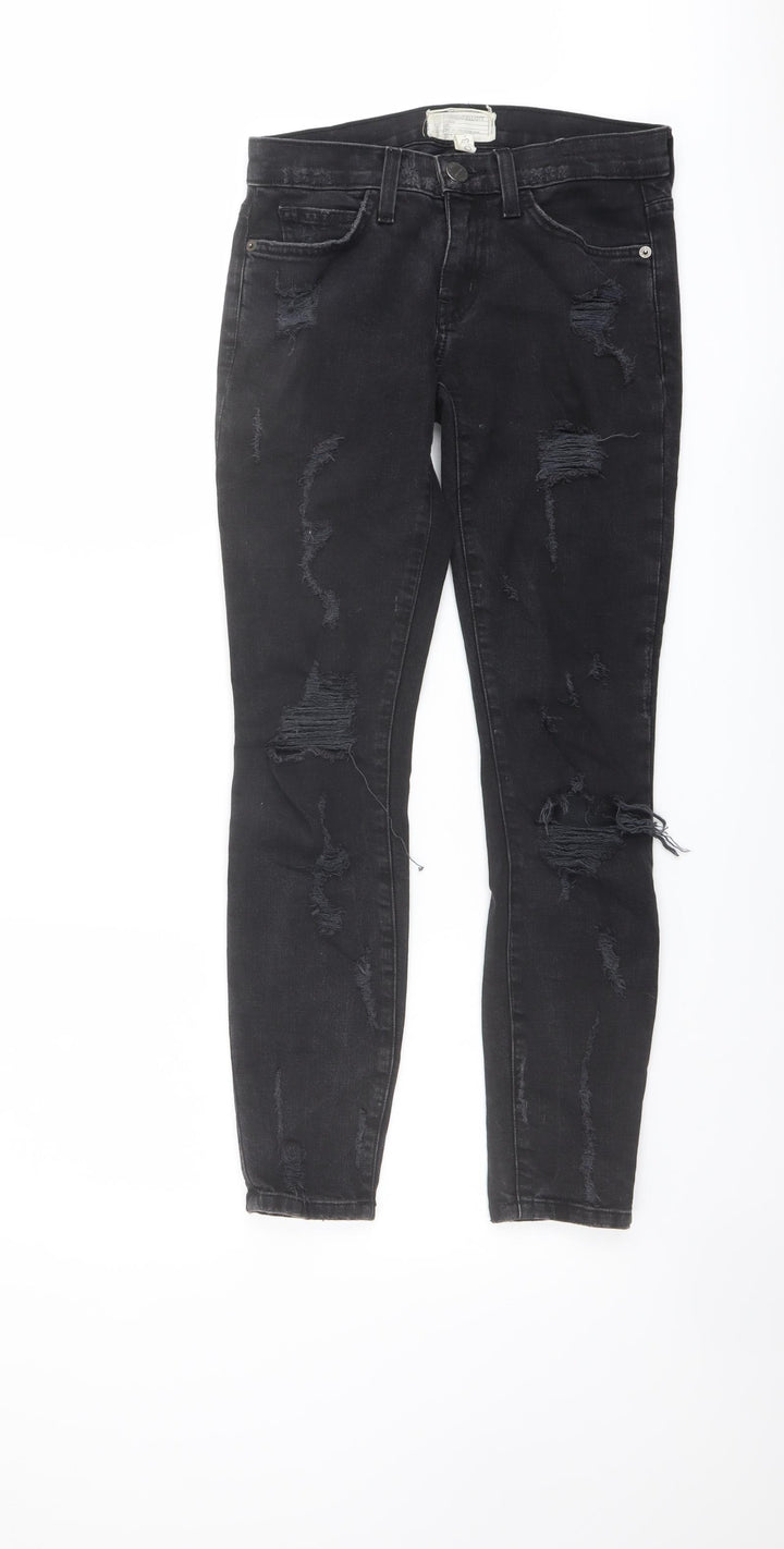 Current/Elliott Womens Grey Cotton Skinny Jeans Size 23 in L27 in Regular Button