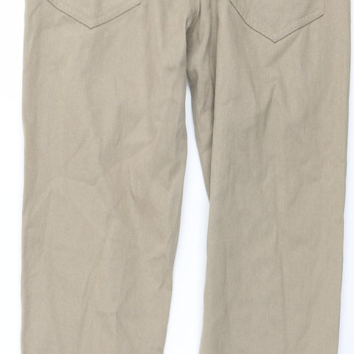 Life & Glory Mens Beige Cotton Straight Jeans Size 28 in L28 in Regular Button