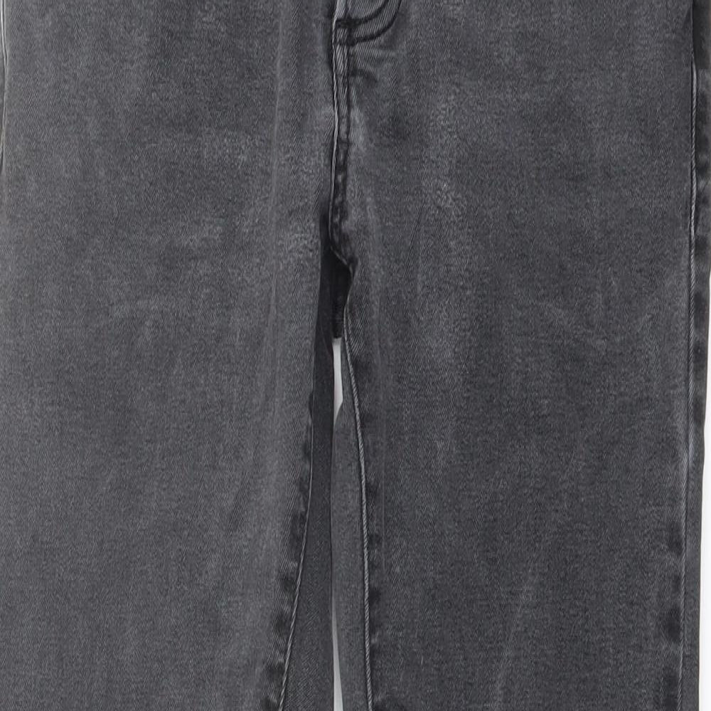 Topman Mens Grey Cotton Straight Jeans Size 30 in L27 in Regular Button