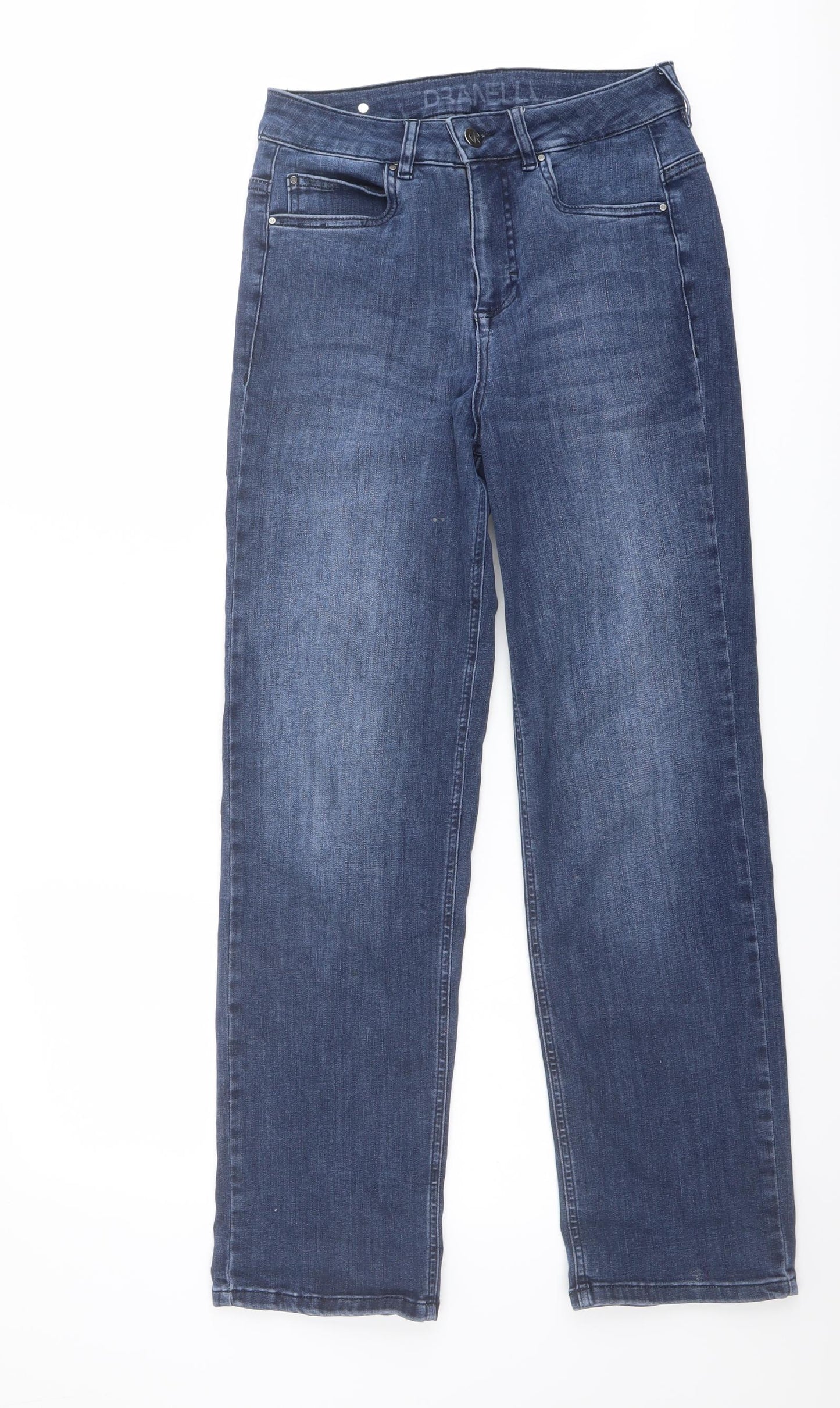 Dranella Womens Blue Cotton Straight Jeans Size 8 L28 in Regular Zip