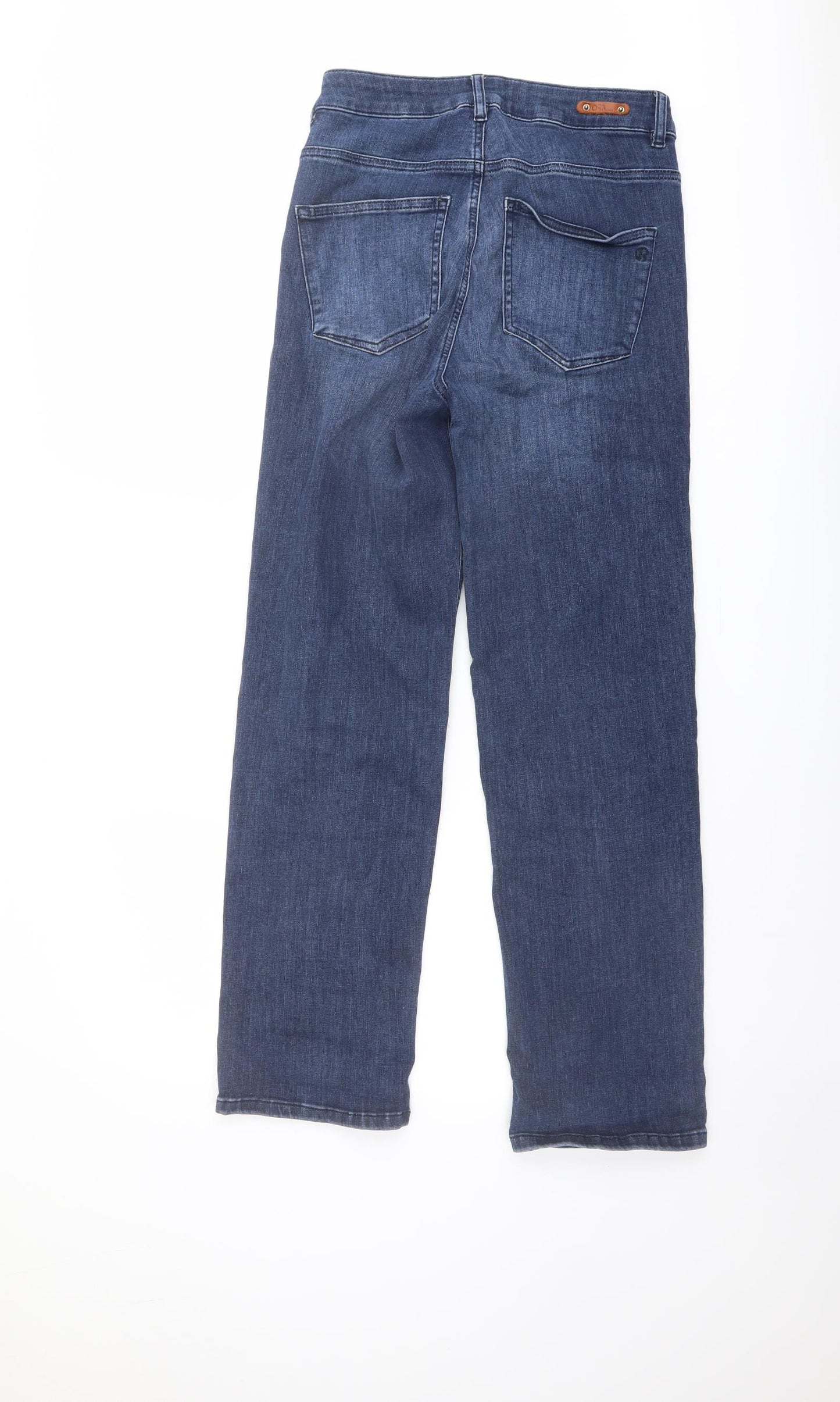 Dranella Womens Blue Cotton Straight Jeans Size 8 L28 in Regular Zip