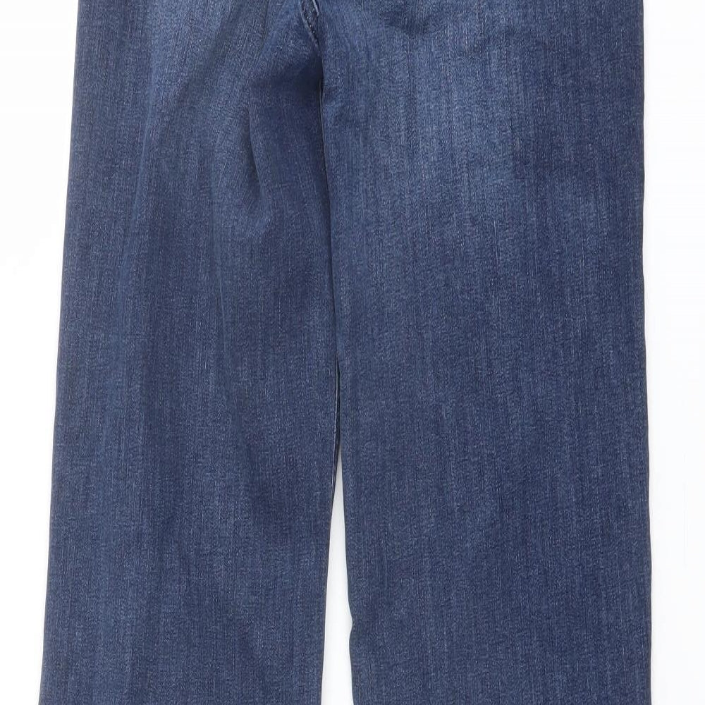 Dranella Womens Blue Cotton Straight Jeans Size 8 L28 in Regular Zip