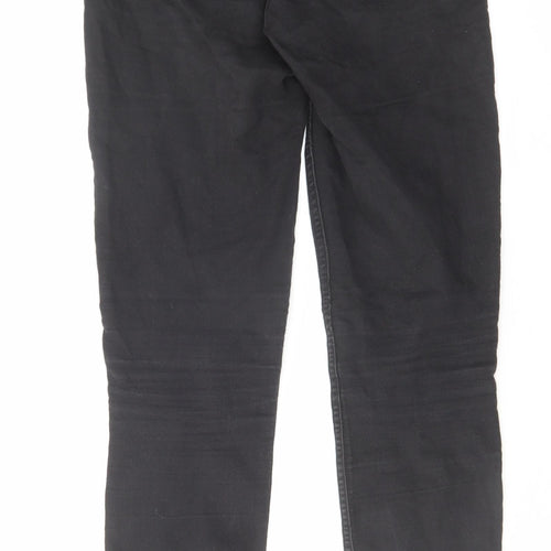 H&M Womens Black Cotton Skinny Jeans Size 6 L30 in Regular Zip
