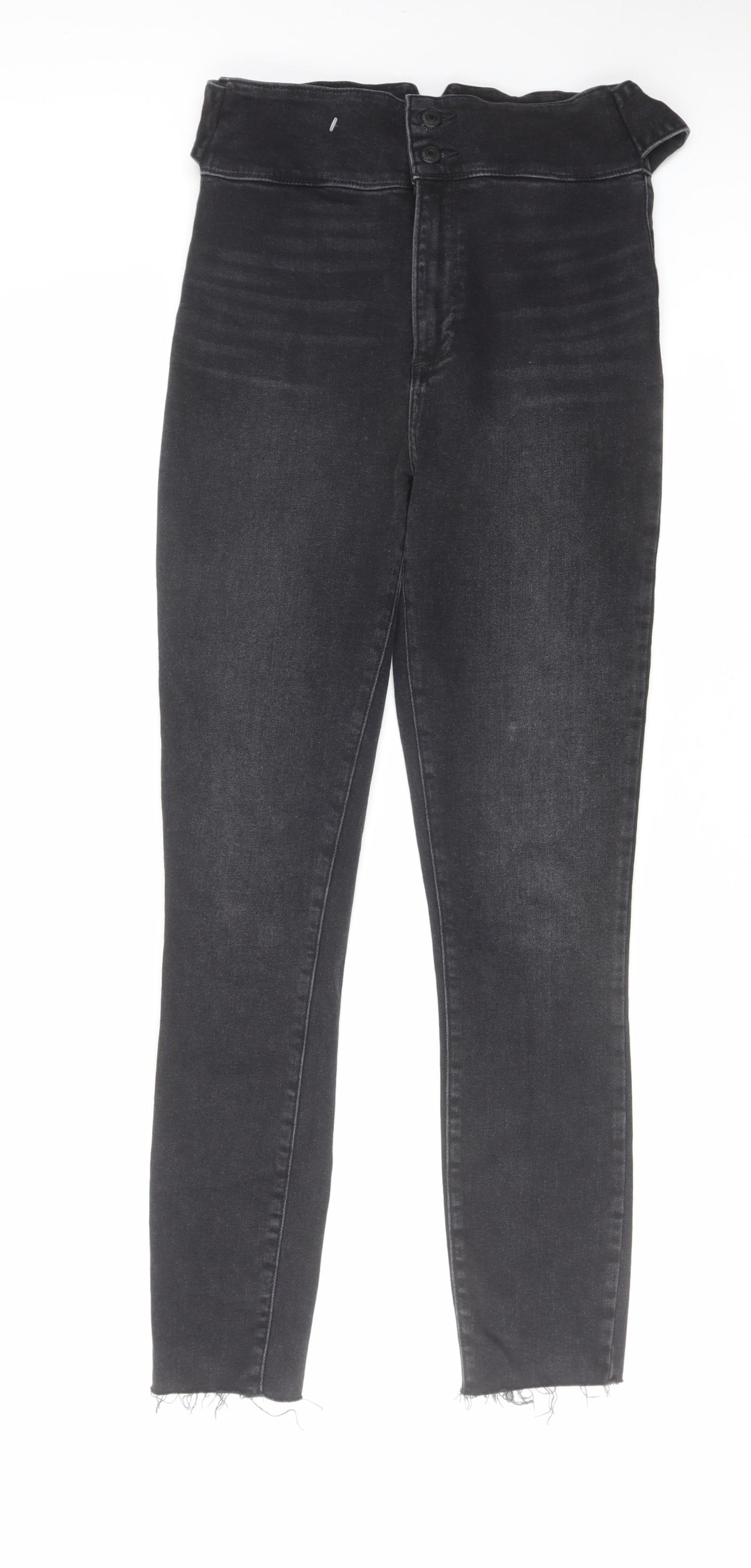 Abercrombie & Fitch Womens Black Cotton Skinny Jeans Size 26 in L29 in Regular Zip