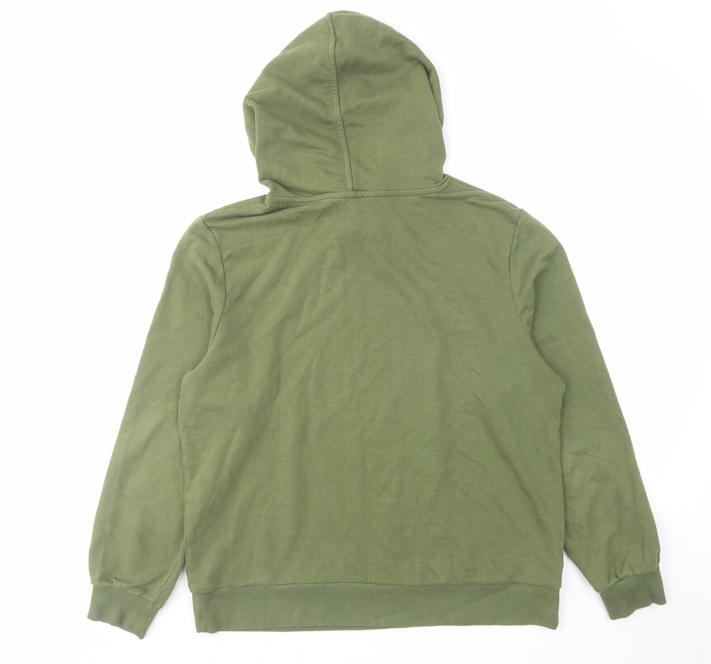 Marks and Spencer Womens Green Cotton Pullover Hoodie Size 14 Pullover