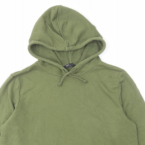 Marks and Spencer Womens Green Cotton Pullover Hoodie Size 14 Pullover