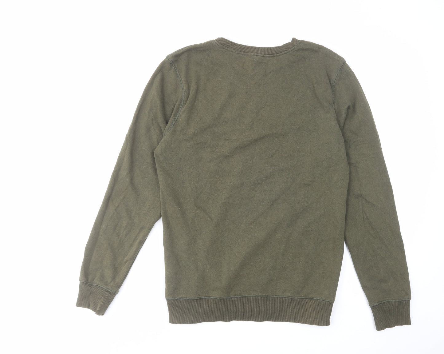 H&M Mens Green Cotton Pullover Sweatshirt Size S