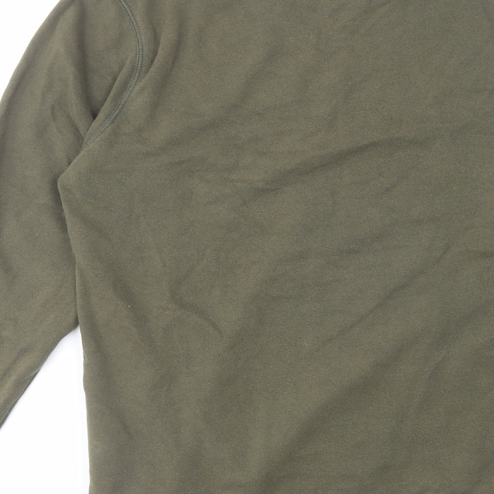 H&M Mens Green Cotton Pullover Sweatshirt Size S