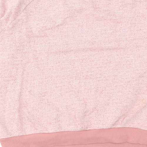 River Island Womens Pink Cotton Pullover Sweatshirt Size 10 Pullover - Revisable Sequin Penguin