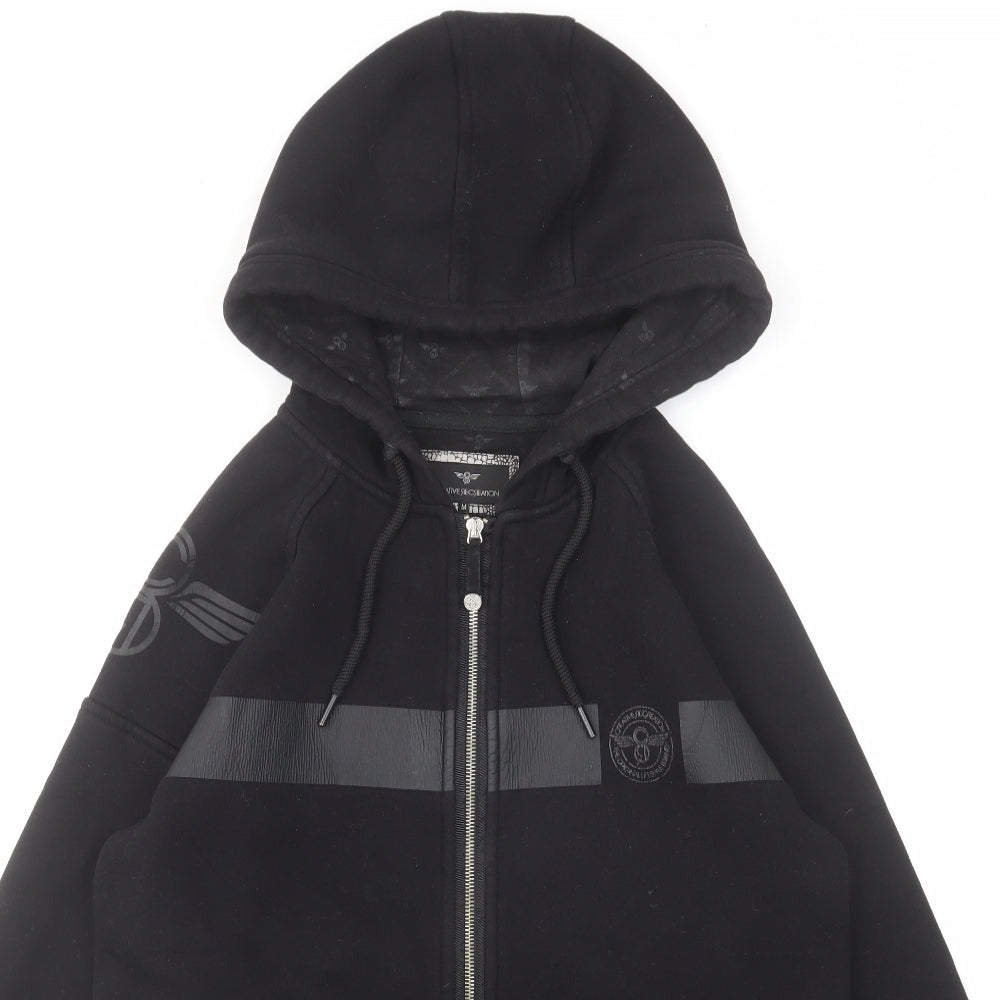 Creative Recreation Mens Black Cotton Full Zip Hoodie Size M
